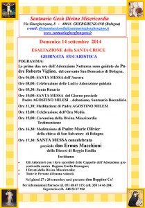 Domenica 14 settembre 2014 ESALTAZIONE della SANTA CROCE