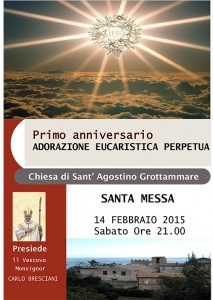 Primo Anniversario di Adorazione Eucaristica Perpetua Chiesa di San’t Agostino Grottamare