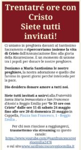 2025-05-24 – Reggio Emilia – 33 ore con Cristo